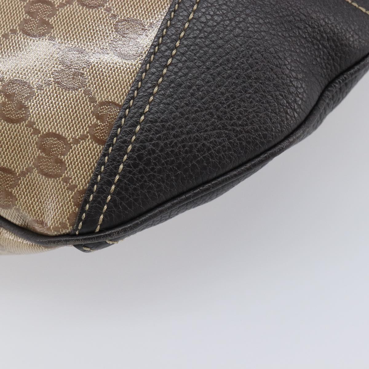 GUCCI GG Crystal Web Sherry Line Bag Coated Canvas Beige 293596 Auth 209851V