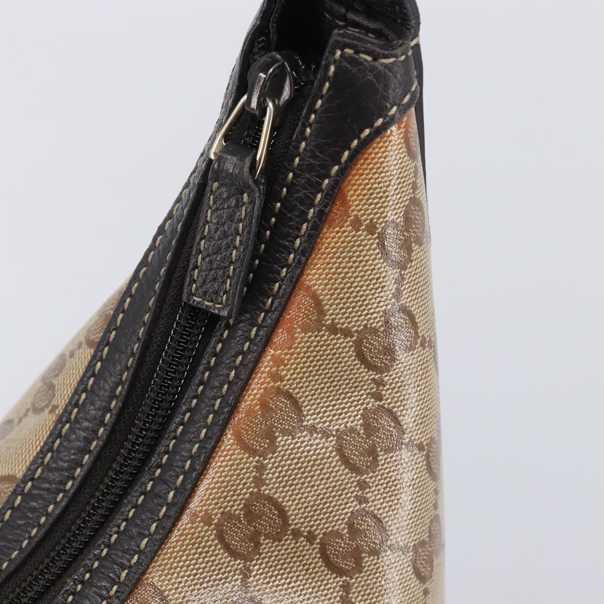 GUCCI GG Crystal Web Sherry Line Bag Coated Canvas Beige 293596 Auth 209851V