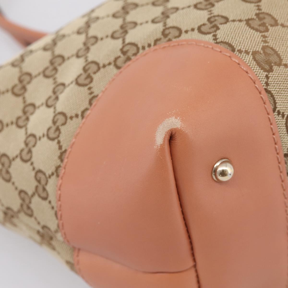GUCCI GG Canvas Tote Bag Beige Gold 269956 Auth 209910
