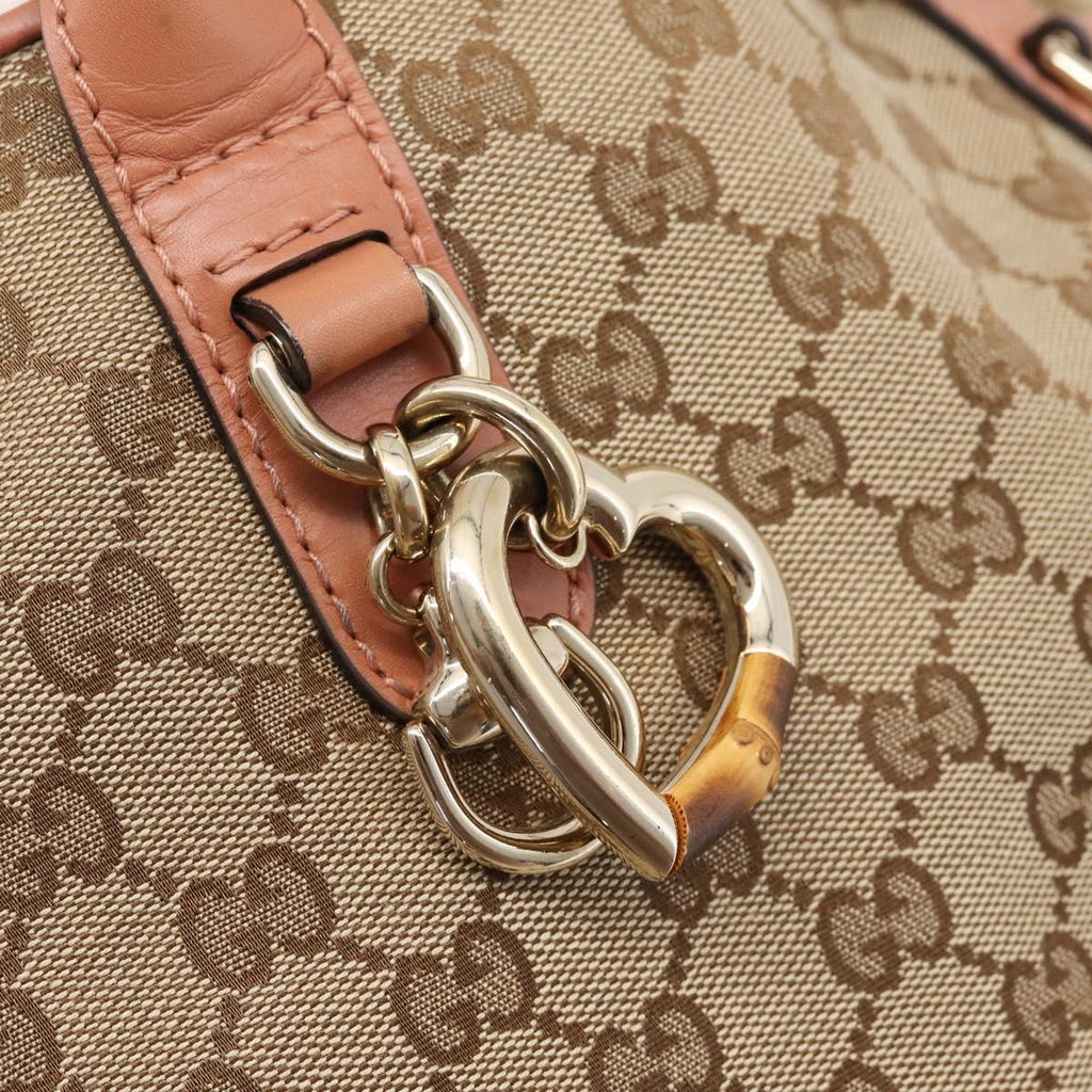 GUCCI GG Canvas Tote Bag Beige Gold 269956 Auth 209910