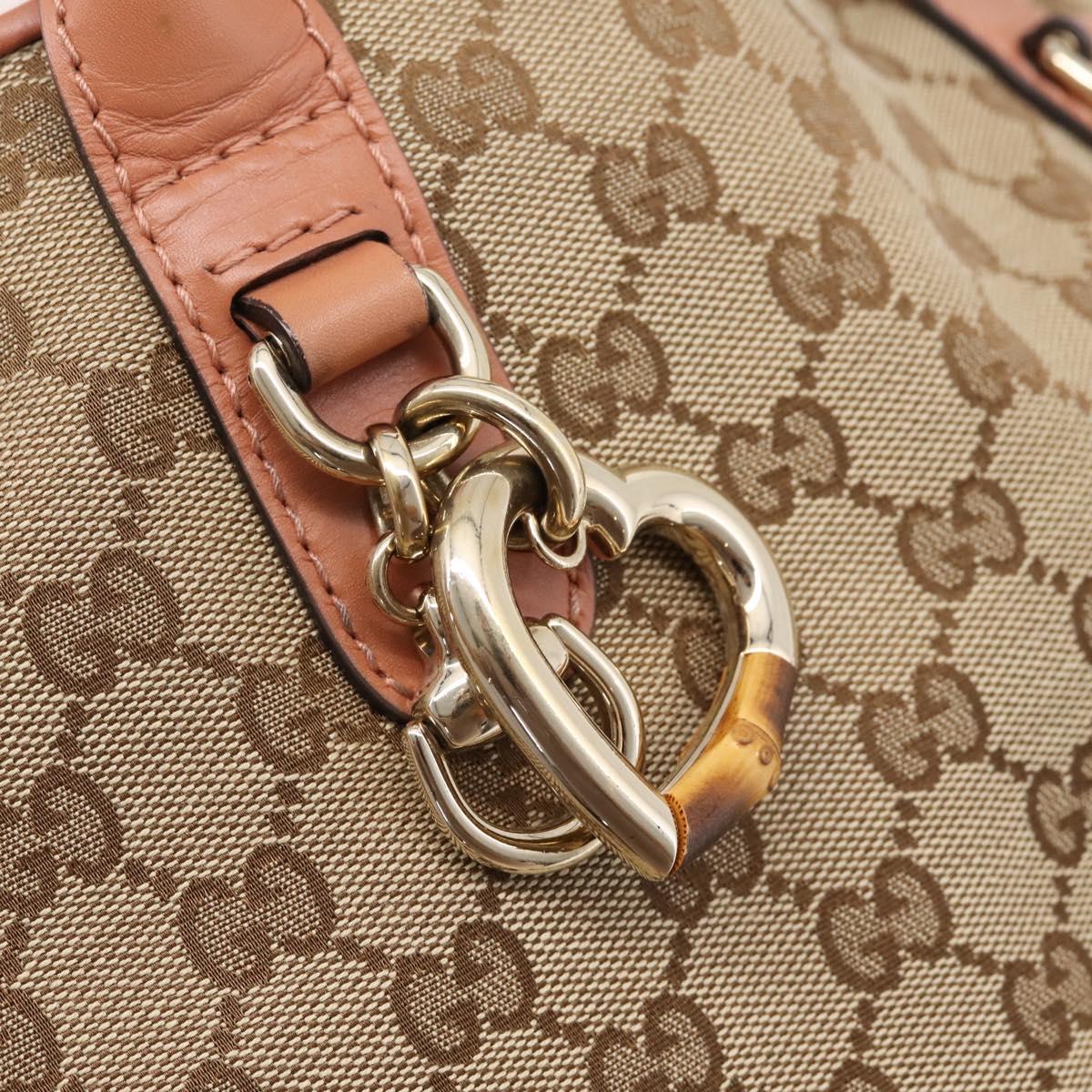 GUCCI GG Canvas Tote Bag Beige Gold 269956 Auth 209910