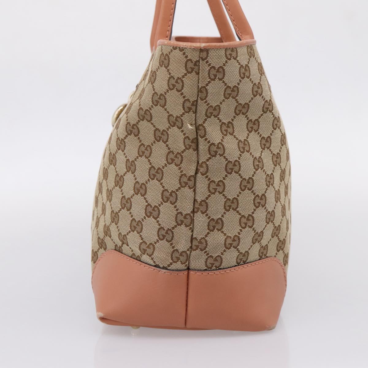 GUCCI GG Canvas Tote Bag Beige Gold 269956 Auth 209910