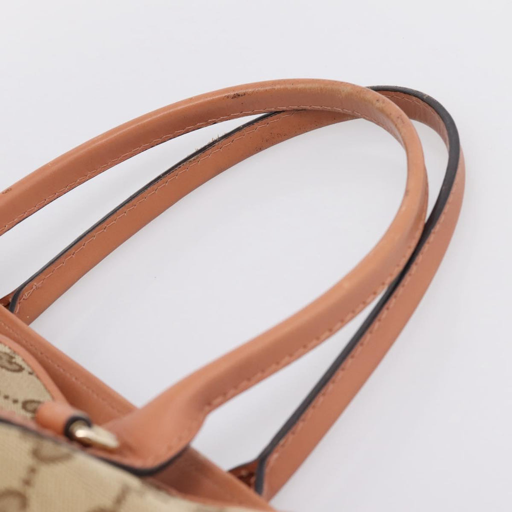 GUCCI GG Canvas Tote Bag Beige Gold 269956 Auth 209910