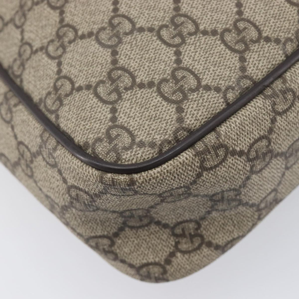 GUCCI GG Supreme Shoulder Bag PVC Beige Gold 201448 Auth 210644A