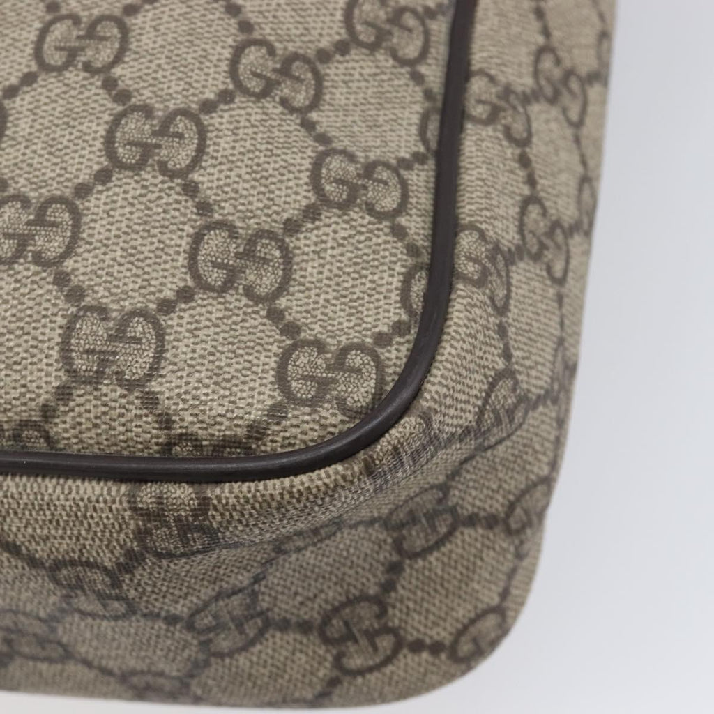 GUCCI GG Supreme Shoulder Bag PVC Beige Gold 201448 Auth 210644A
