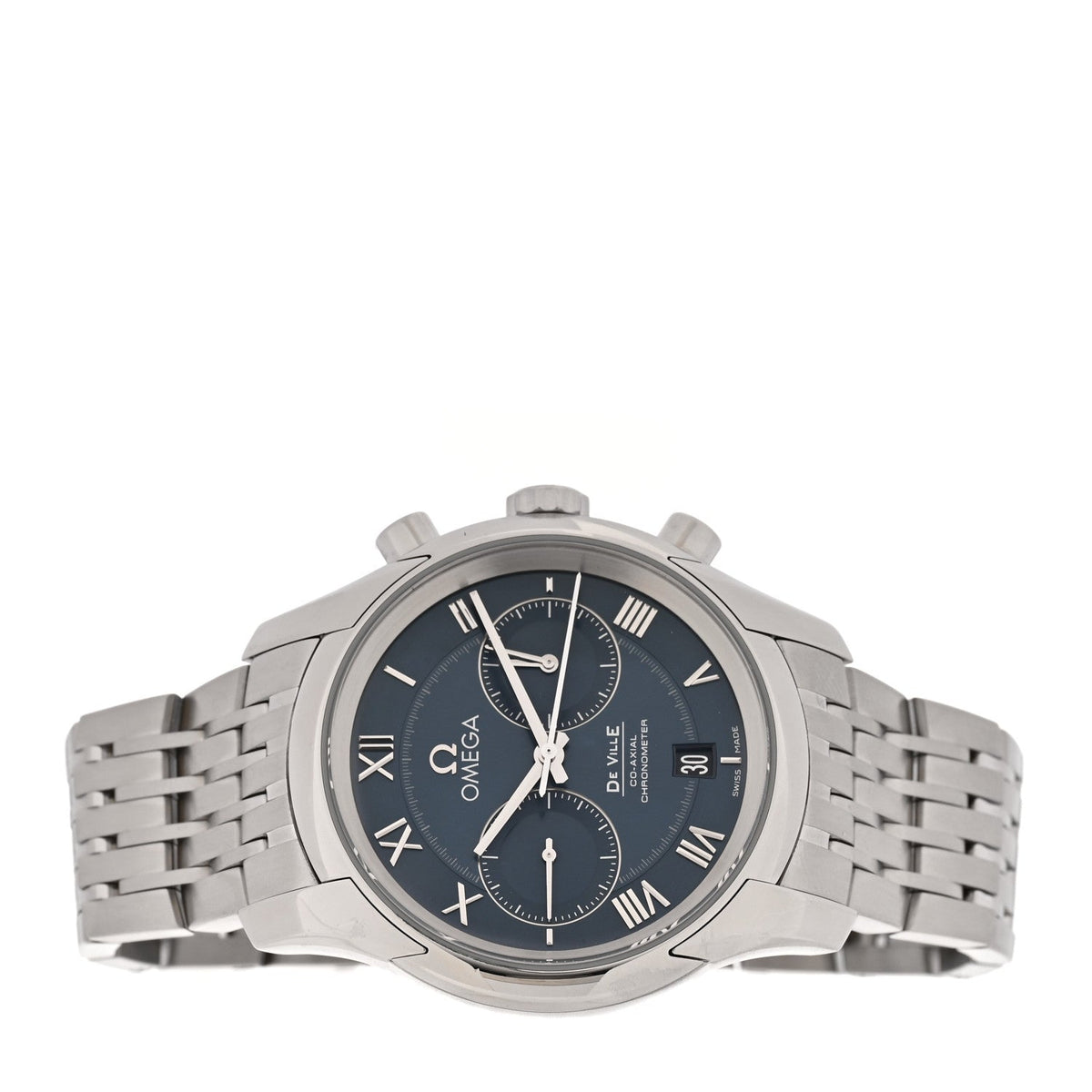 Stainless Steel 42mm De Ville Co-Axial Chronometer Automatic Watch Blue 431.10.42.51.03.001
