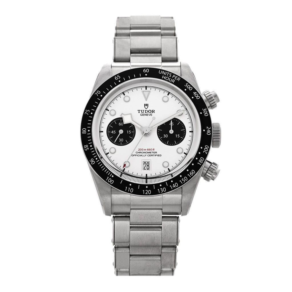 Stainless Steel 41mm Black Bay Chronograph Panda Automatic Watch White 79360N