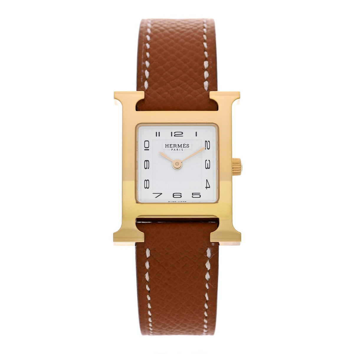 Stainless Steel Epsom 21mm Heure H Hour Quartz Watch Gold