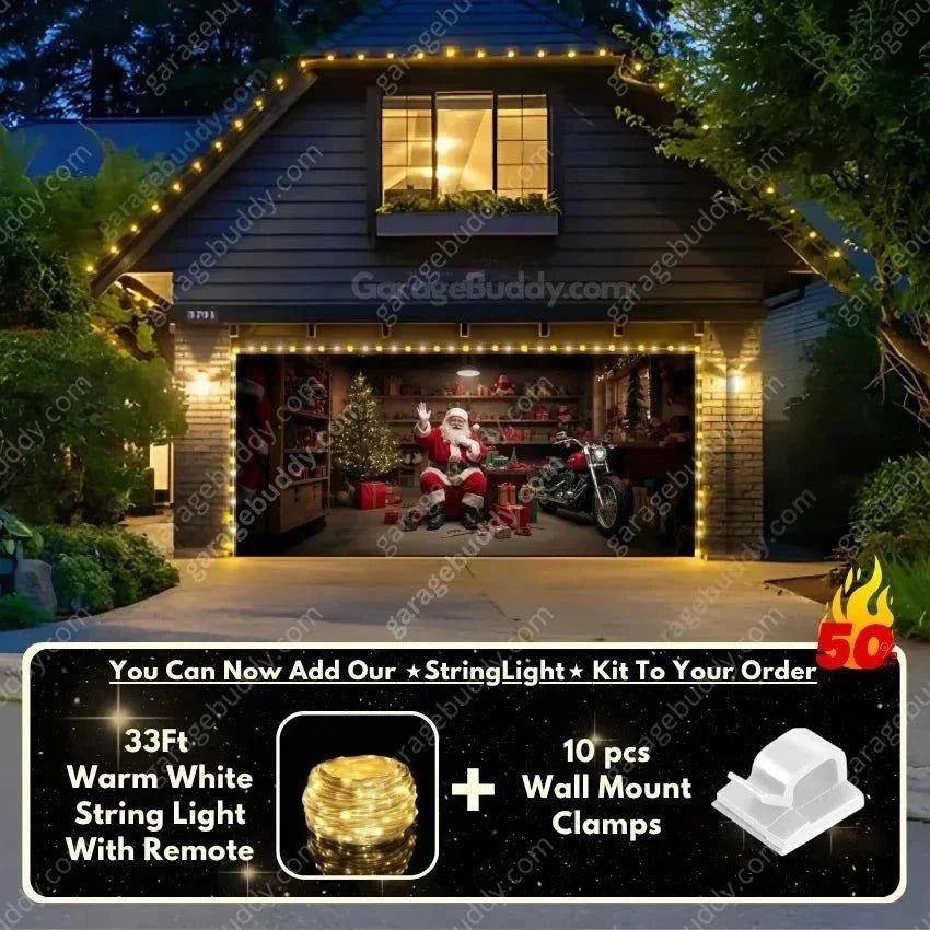 Santa's Workshop | Christmas Garage Door Cover