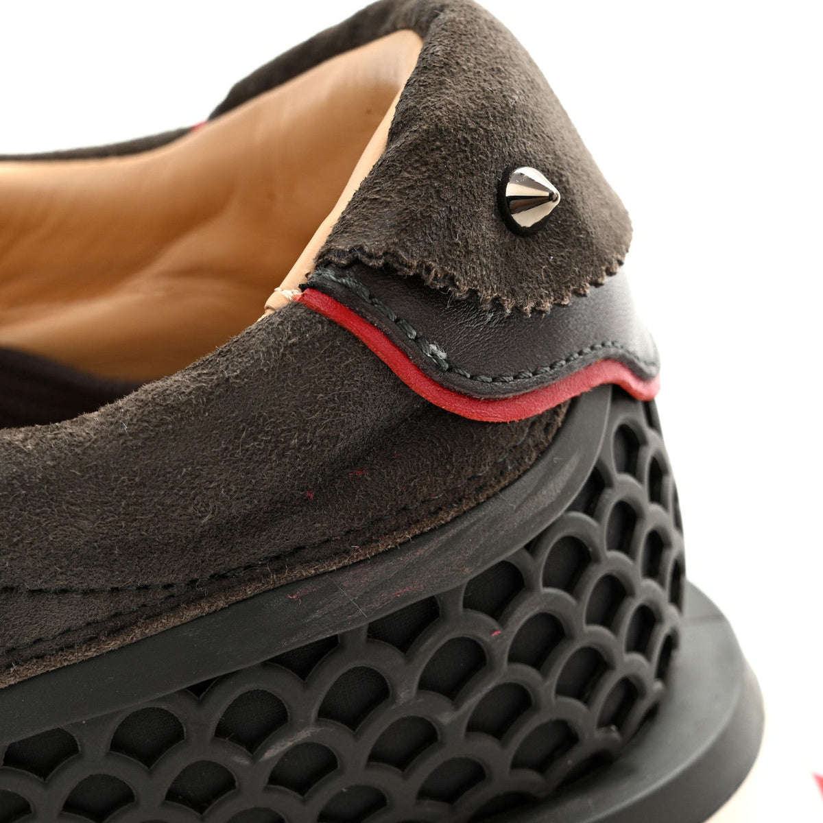 Suede Calfskin Mens Loubishark Sneakers 42.5 Ombre