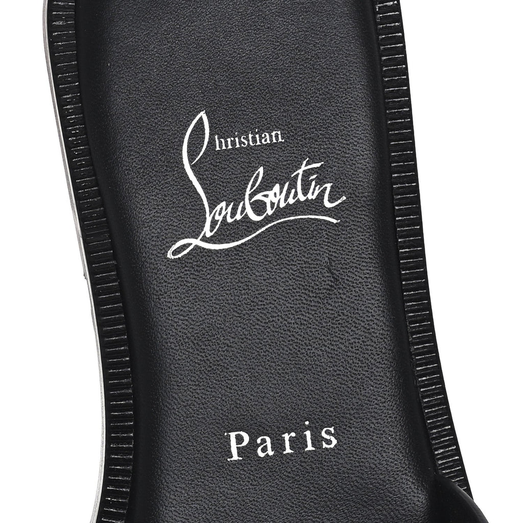 Calfskin Her In Roma Flat Slides 37.5 Black