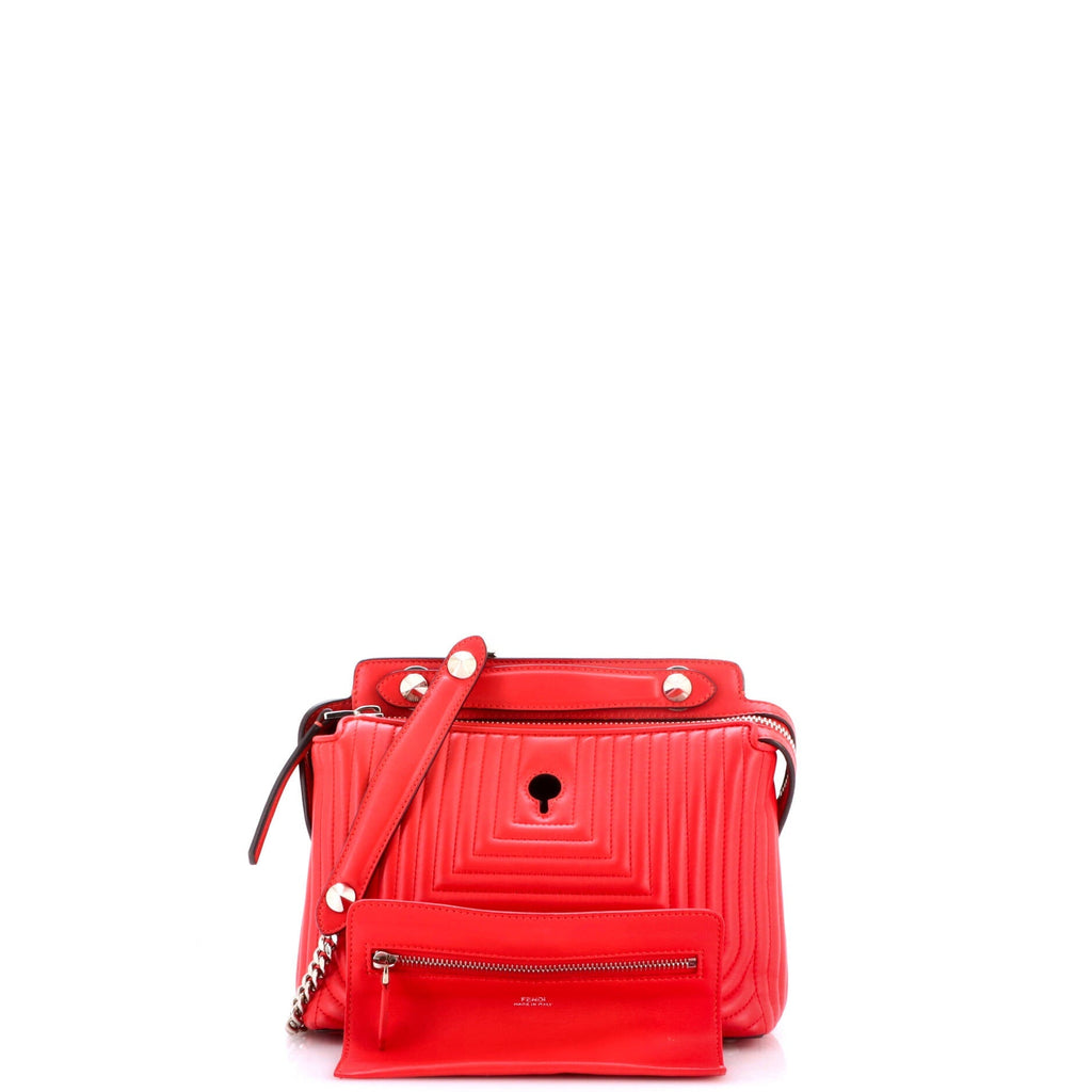 DotCom Click Shoulder Bag Quilted Leather Small
