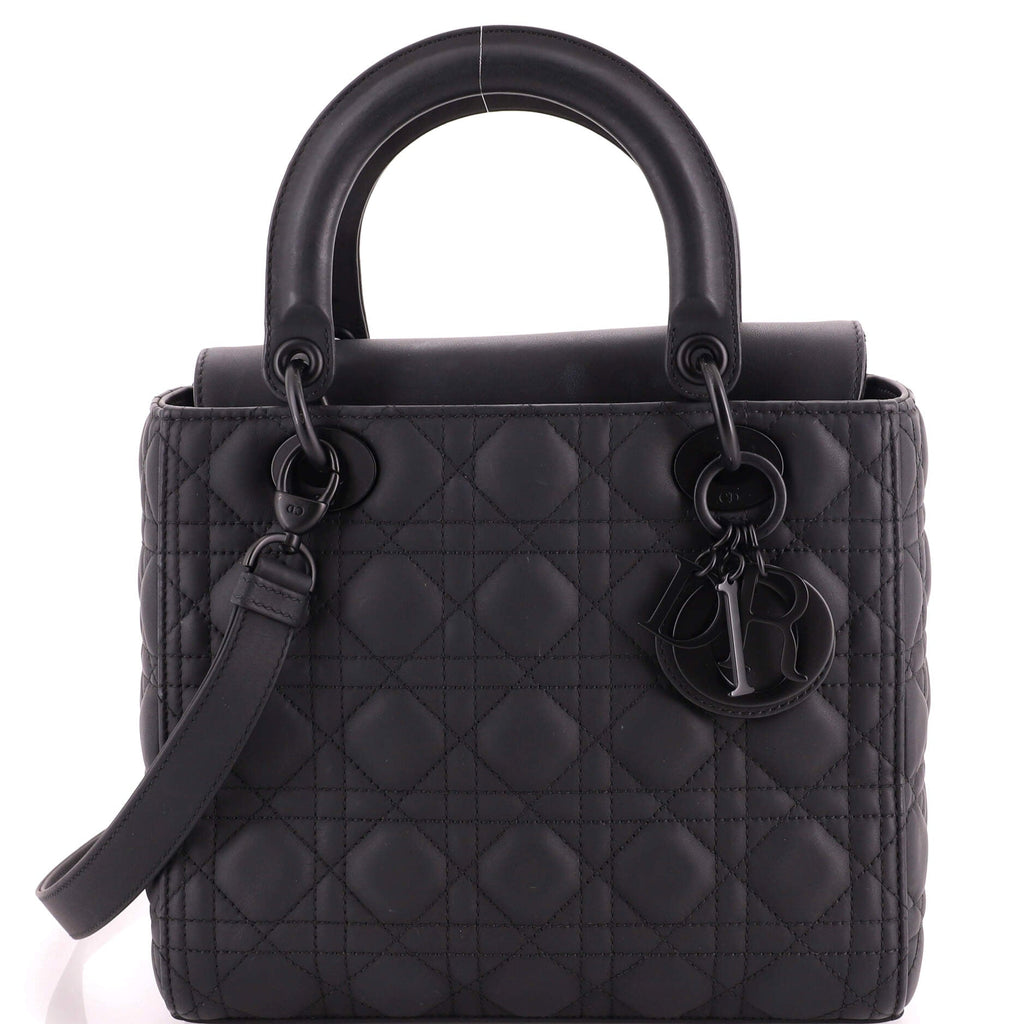 Ultra Matte Lady Dior Bag Cannage Quilt Calfskin Medium