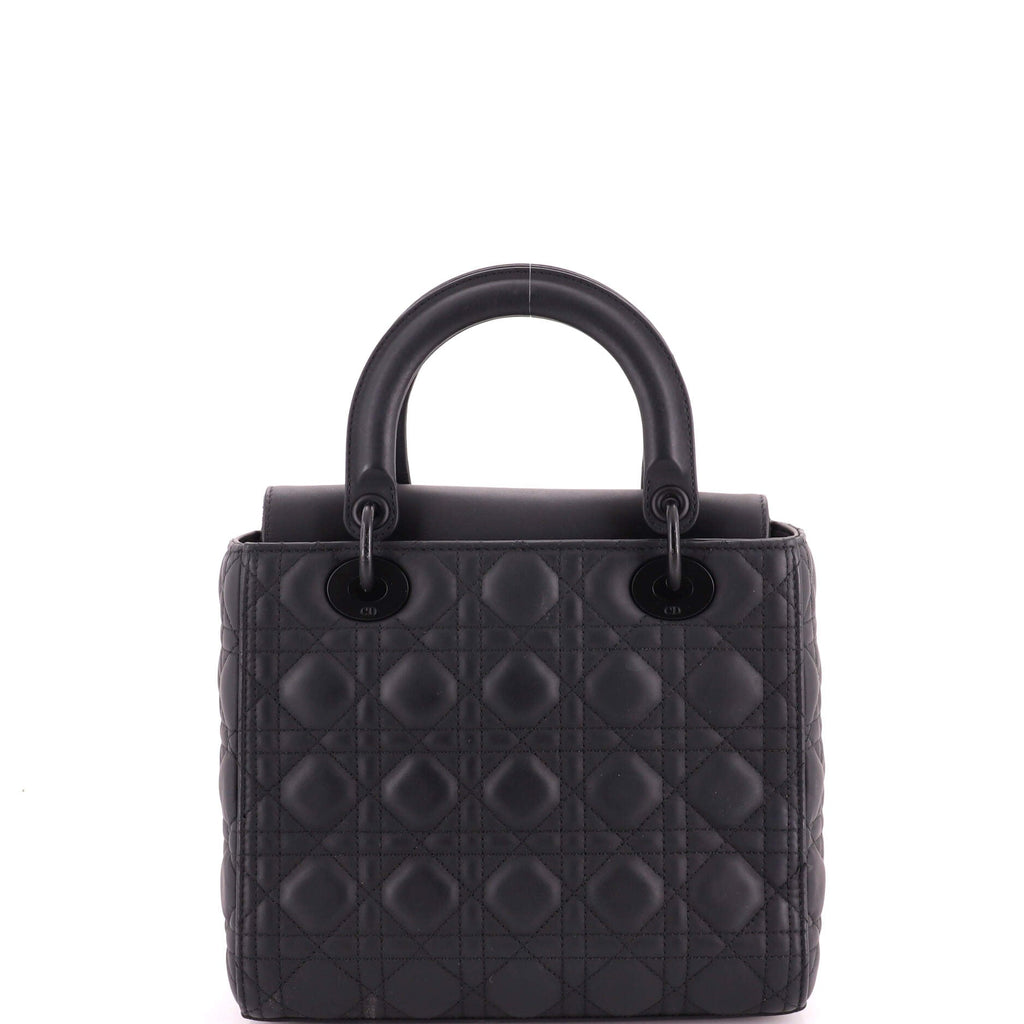 Ultra Matte Lady Dior Bag Cannage Quilt Calfskin Medium