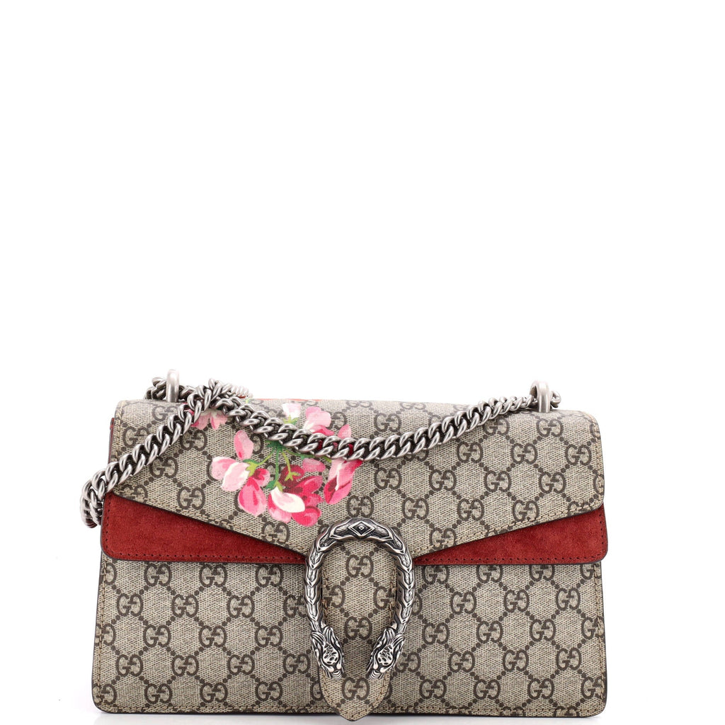 Dionysus Bag Blooms Print GG Coated Canvas Small