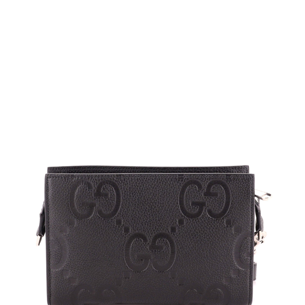 Zip Crossbody Bag Jumbo GG Embossed Leather