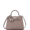 Kelly Handbag Etoupe Epsom with Palladium Hardware 25
