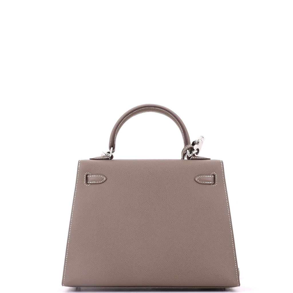 Kelly Handbag Etoupe Epsom with Palladium Hardware 25