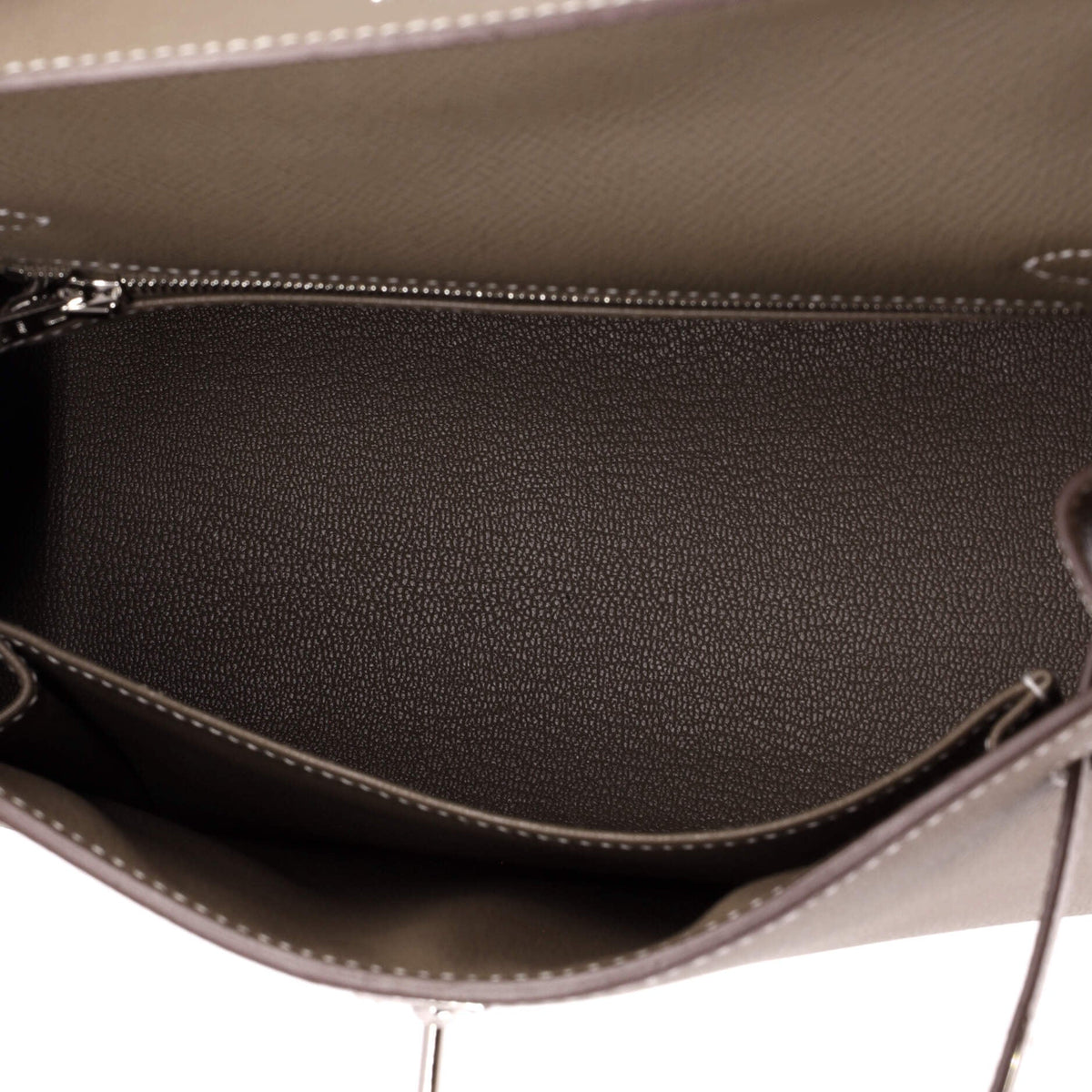 Kelly Handbag Etoupe Epsom with Palladium Hardware 25