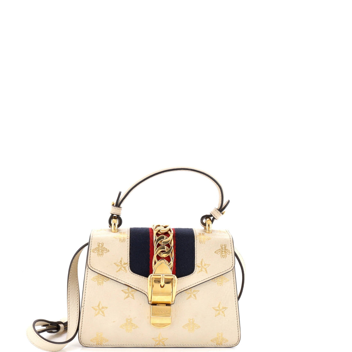 Sylvie Top Handle Bag Printed Leather Mini