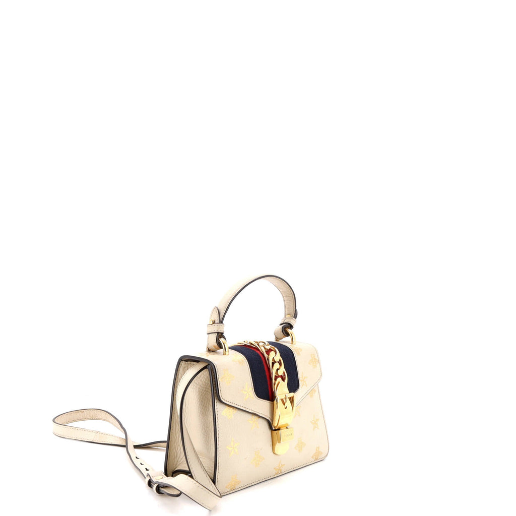 Sylvie Top Handle Bag Printed Leather Mini