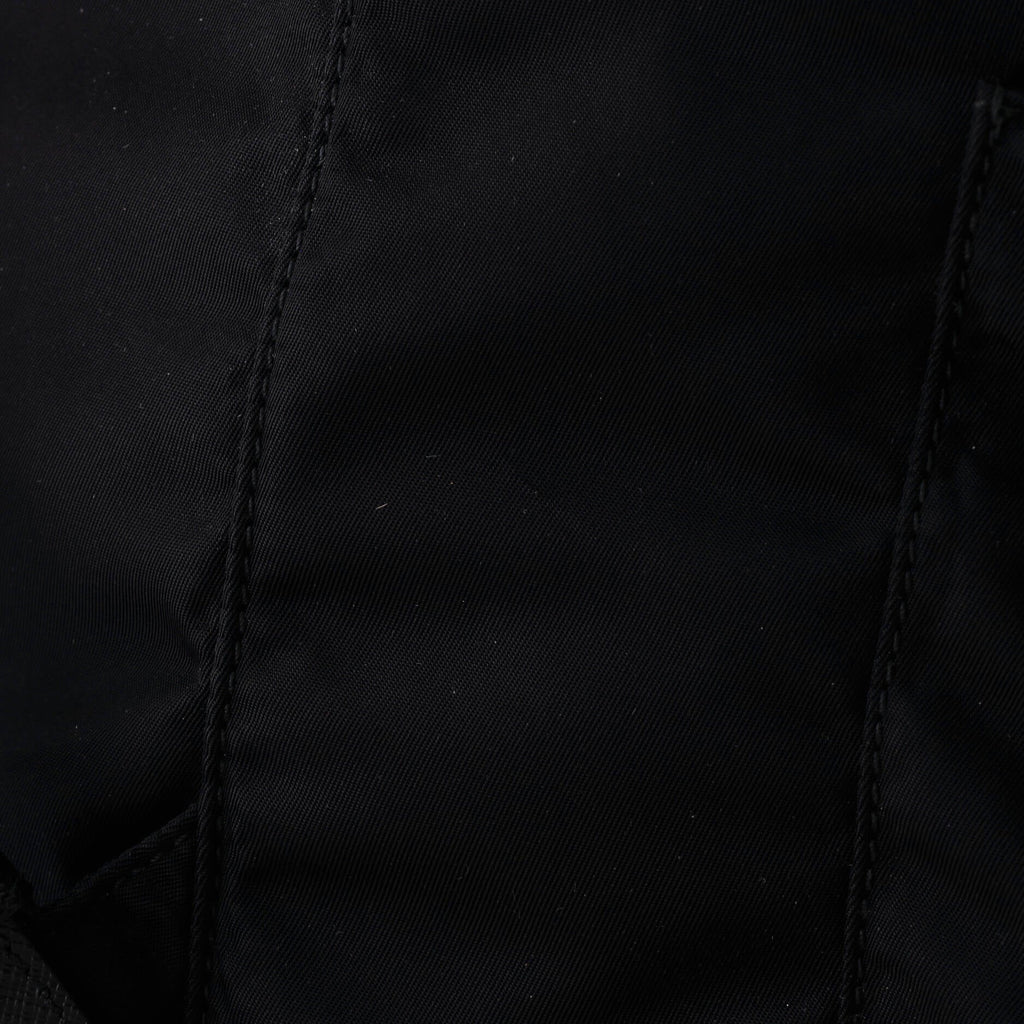 Double Front Pocket Backpack Re-Nylon with Leather Medium