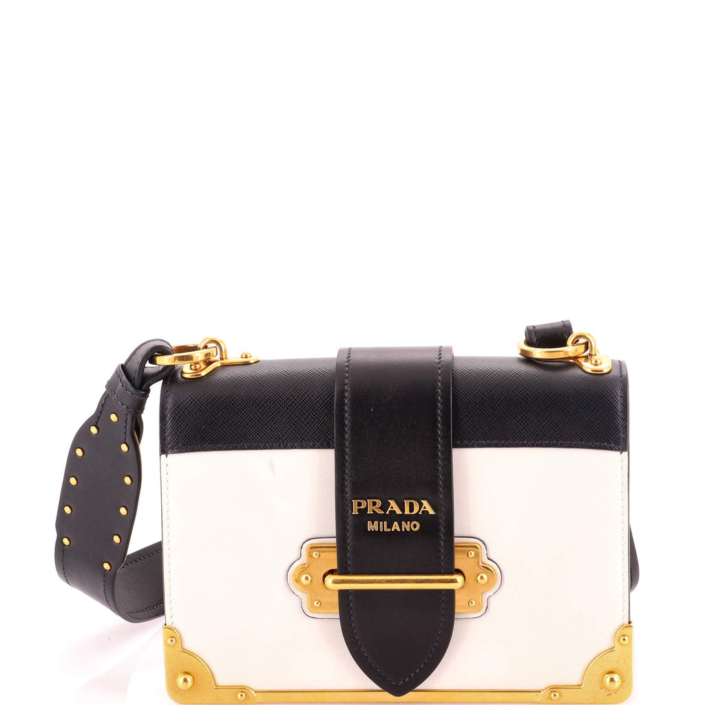 Cahier Crossbody Bag Leather and Saffiano Leather Small