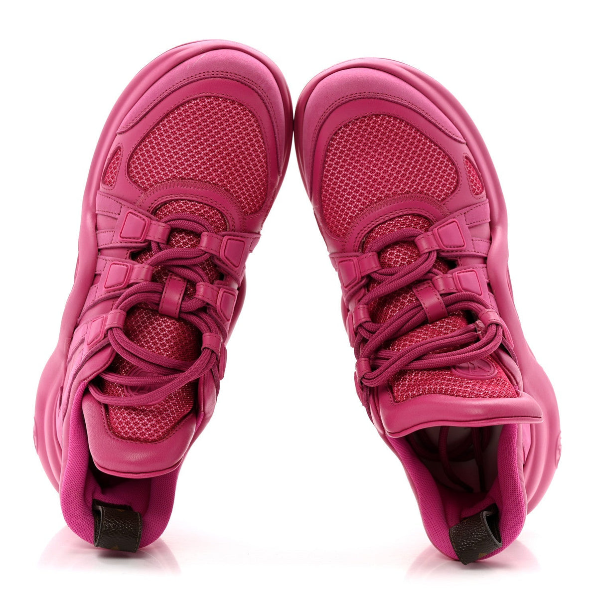 Calfskin Technical Nylon LV Archlight Sneakers 37 Rose Pop