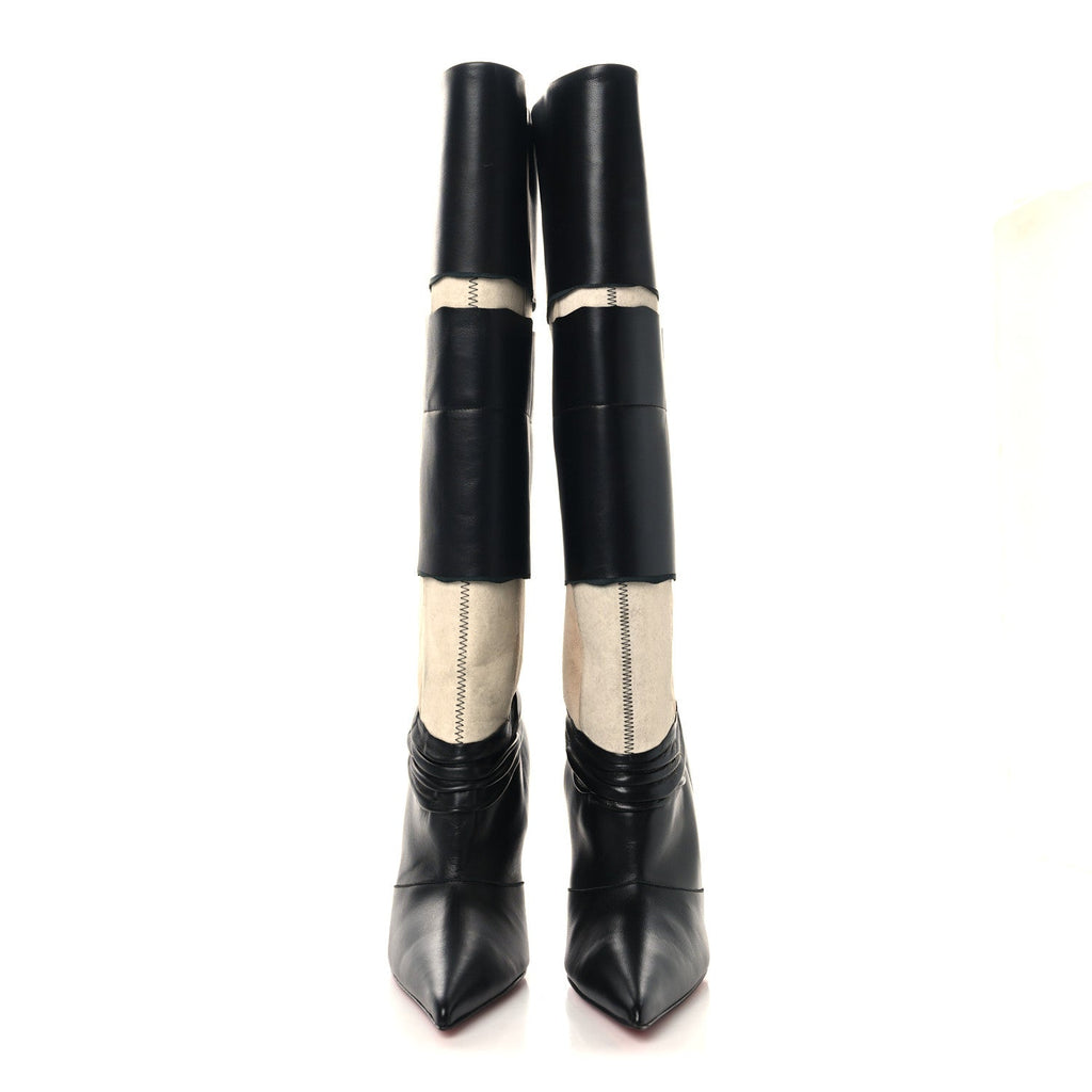X MAISON MARGIELA Nappa Xrismarteen 100 Knee High Boots 37.5 Black