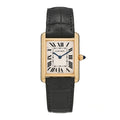 18K Yellow Gold Alligator 26mm Tank Louis Quartz Watch