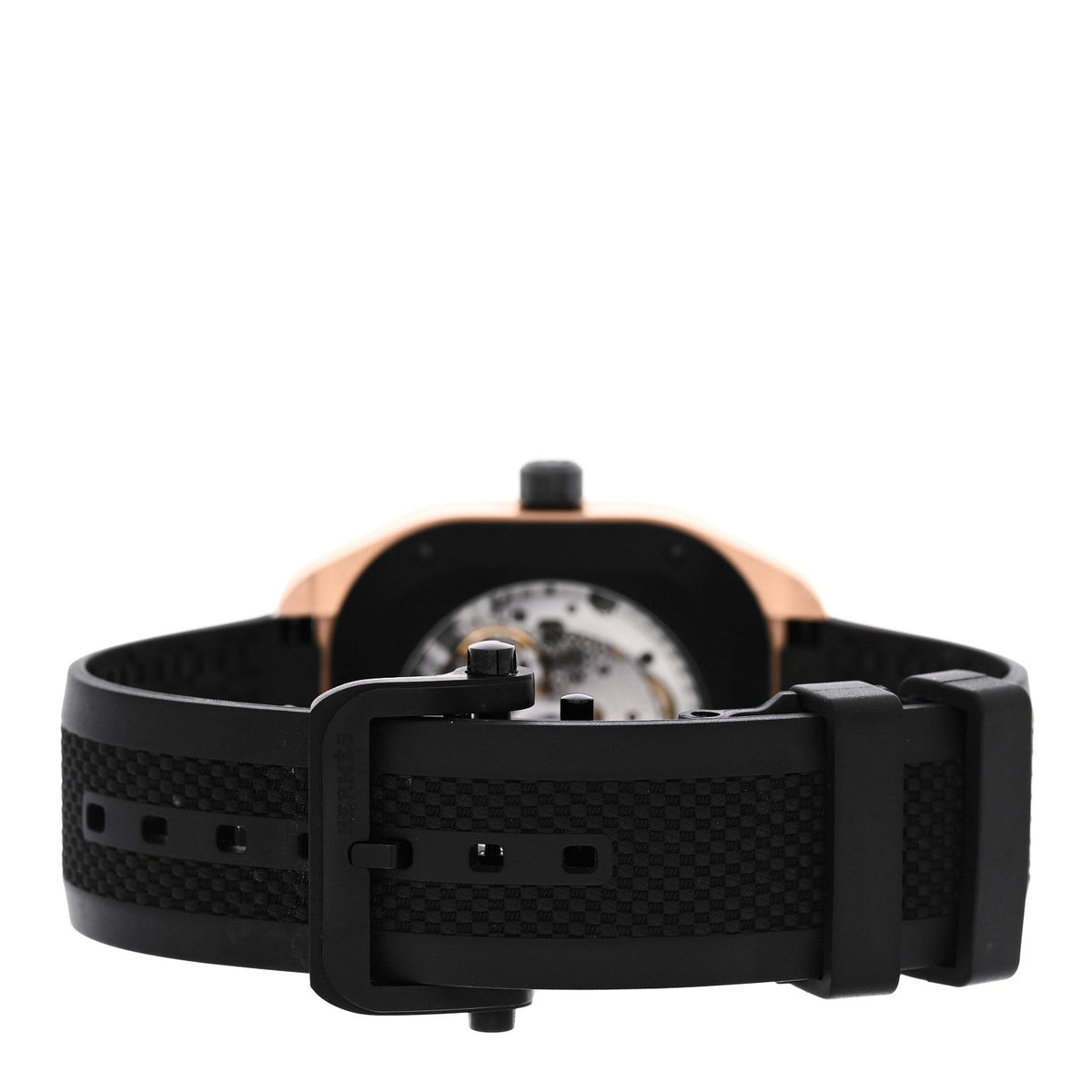 DLC Coated Titanium 18K Rose Gold Rubber 39mm H08 Automatic Watch Black