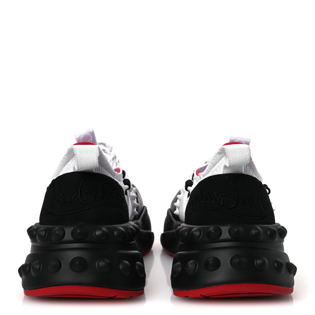 Calfskin Neoprene Mens Trailnrun Sneakers 43.5 Black White