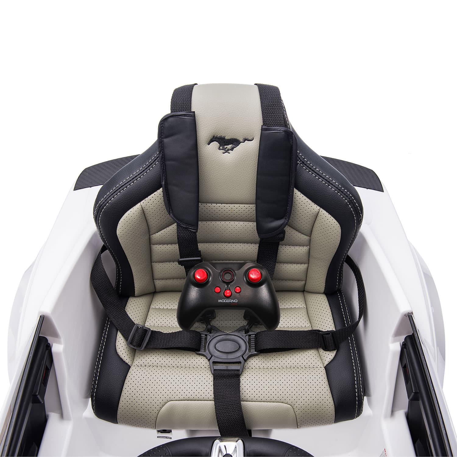 Ford Mustang GT Custom Edition 24V Kids Ride-On Car with R/C Parental Remote | Cherry Red