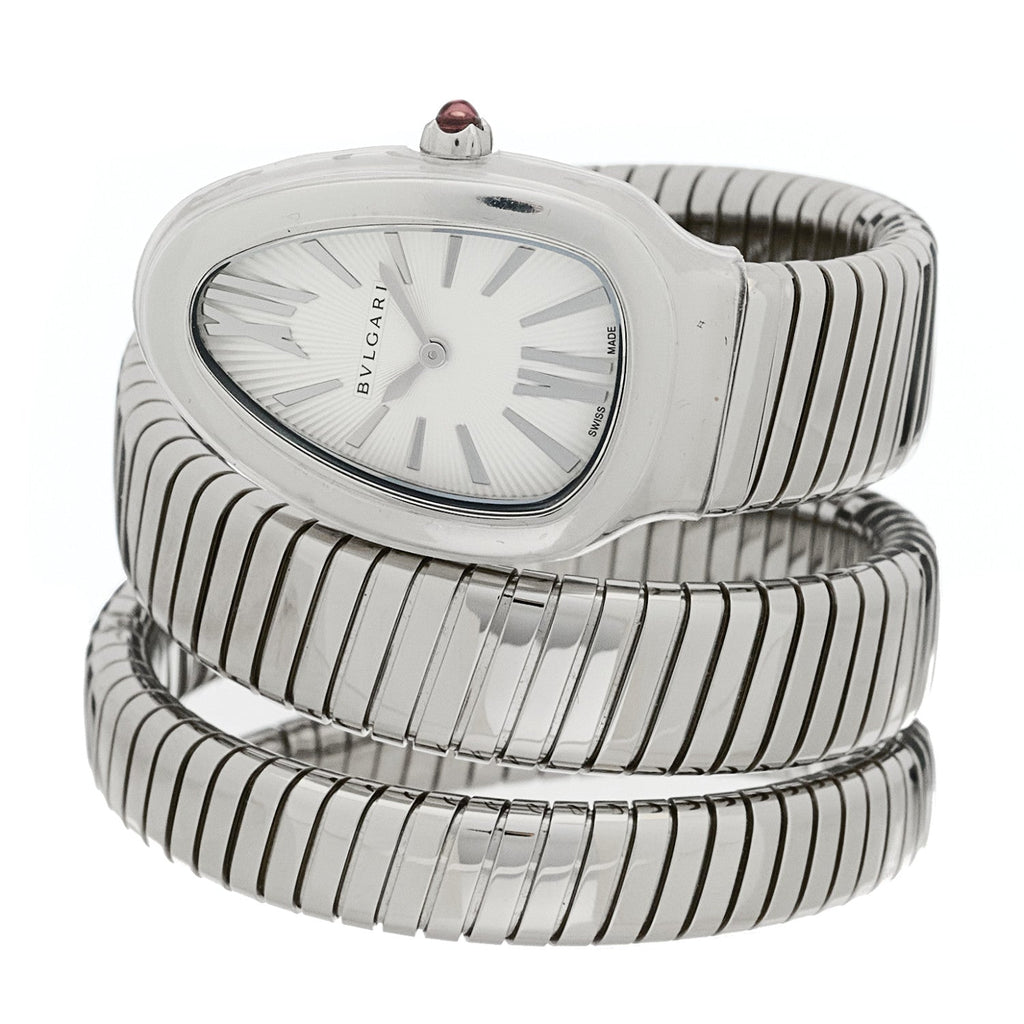 Stainless Steel 35mm Serpenti Tubogas Double Spiral Quartz Watch
