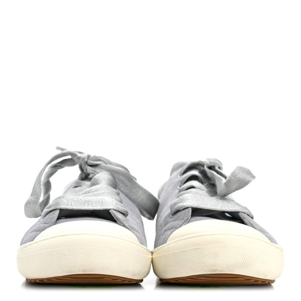 Suede Calfskin Lucky Low Top Sneakers 38 Blue