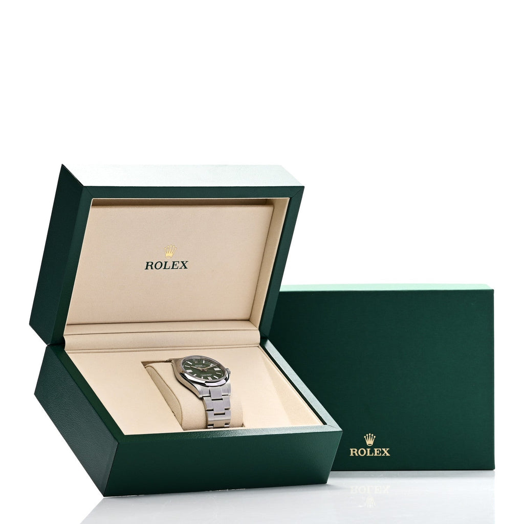 Stainless Steel 41mm Oyster Perpetual Watch Green 134300