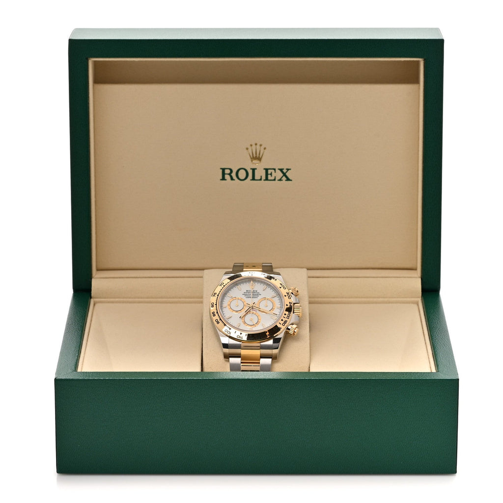 Stainless Steel 18K Yellow Gold 40mm Oyster Perpetual Cosmograph Daytona Watch White 126503