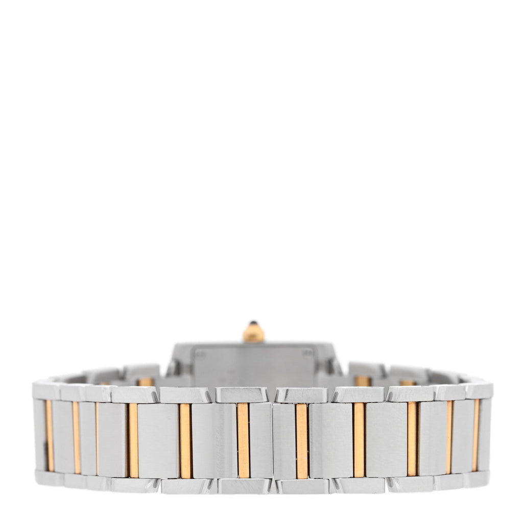 Stainless Steel 18K Yellow Gold 20mm Tank Francaise Quartz Watch