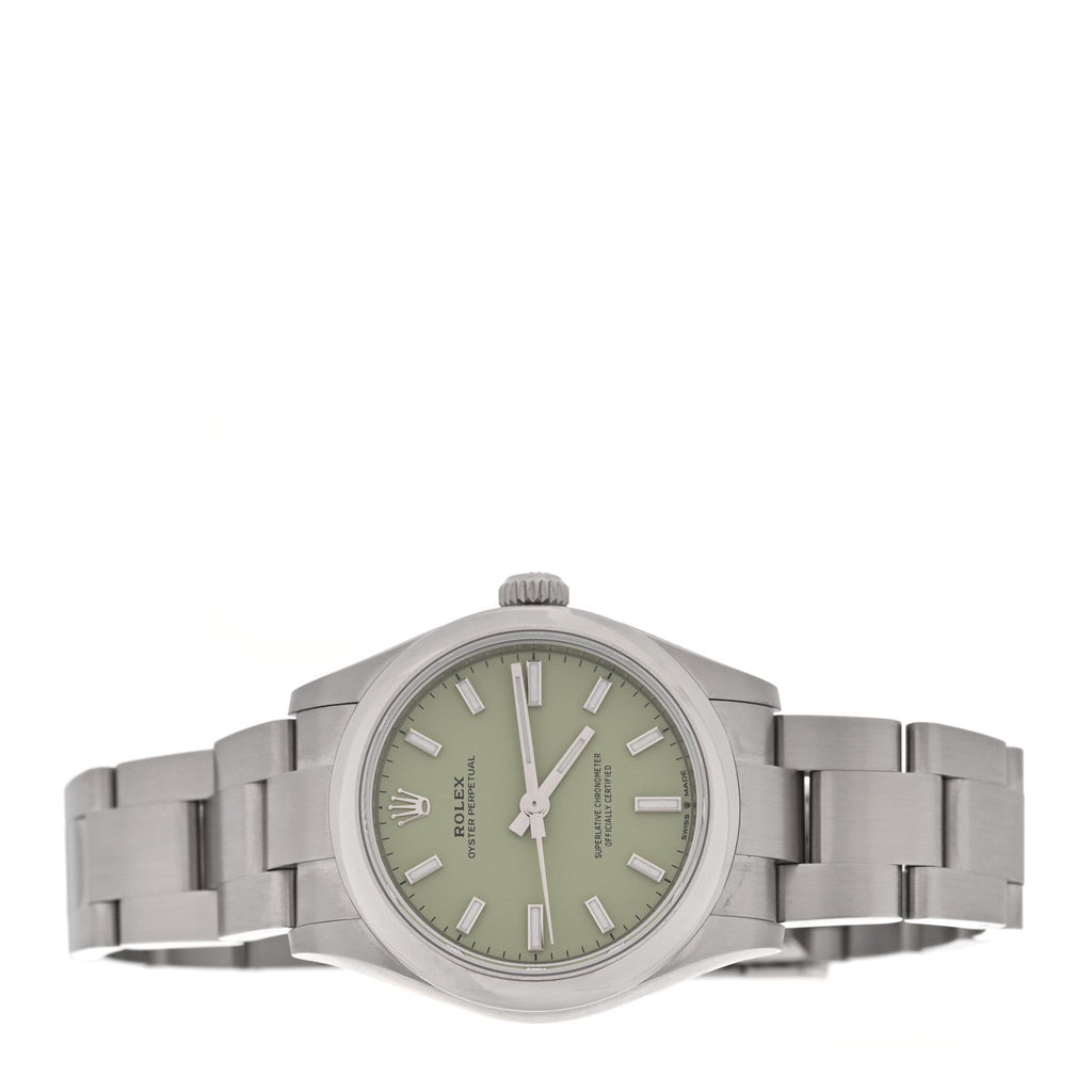 Stainless Steel 31mm Oyster Perpetual Watch Pistachio 277200