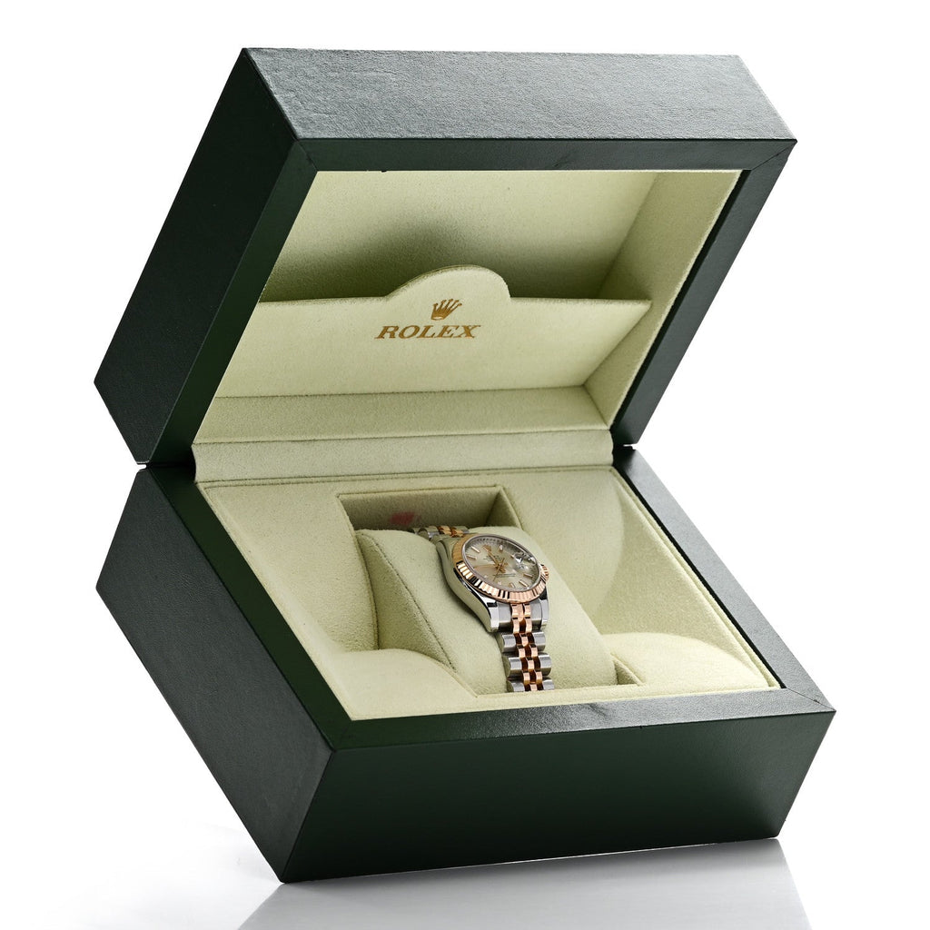 Stainless Steel 18K Everose Gold 26mm Oyster Perpetual Datejust Watch Silver 179171
