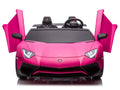 24V Lamborghini Aventador 2 Seater Ride on Car for Kids - Pink