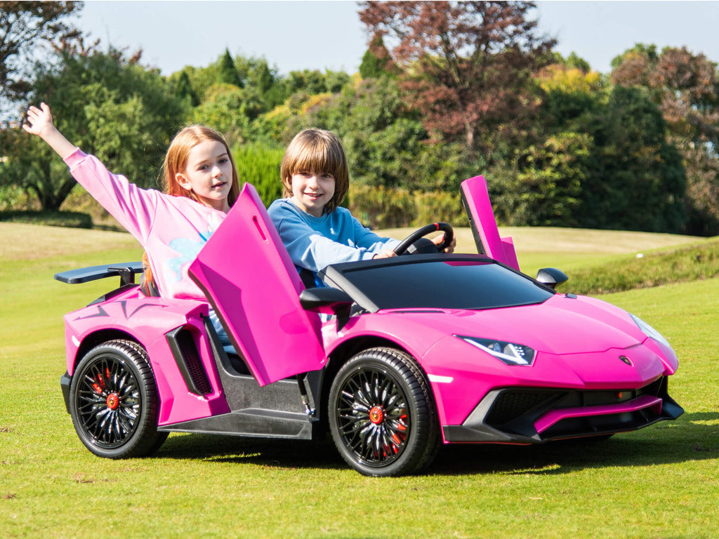 24V Lamborghini Aventador 2 Seater Ride on Car for Kids - Yellow