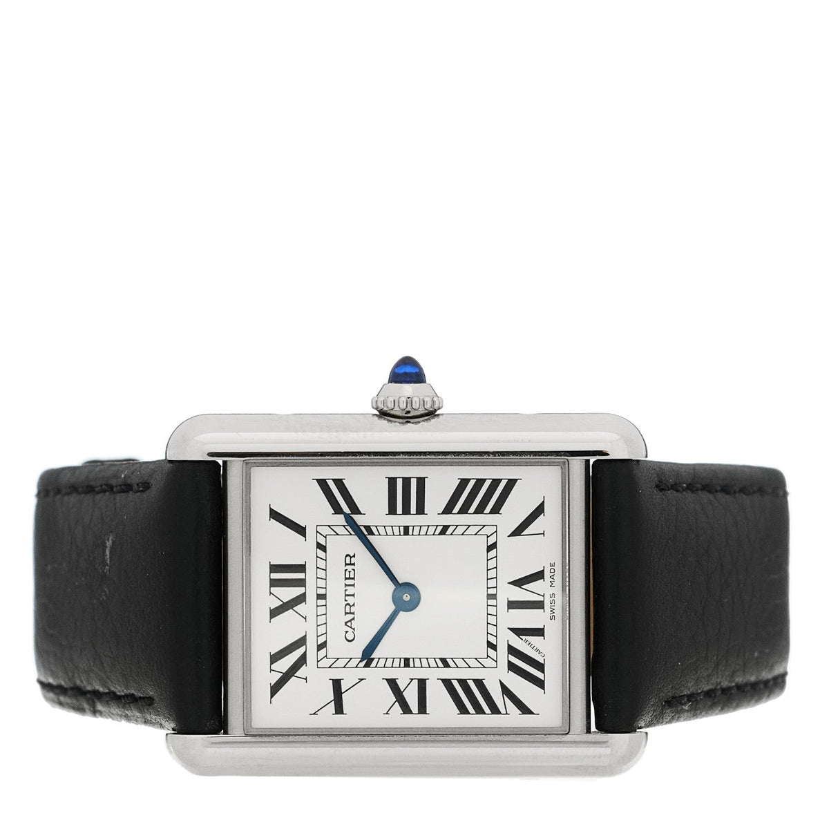 Stainless Steel Calfskin 25mm Must de Cartier Tank Quartz Watch