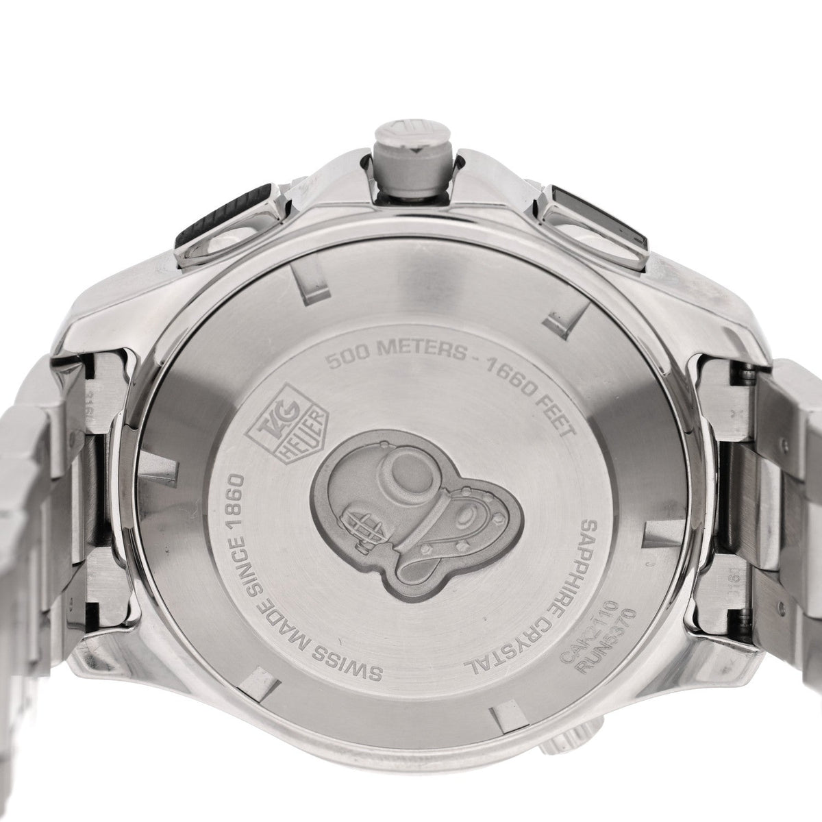 Stainless Steel 43mm Aquaracer 500M Automatic Watch Black CAK2110