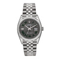 Stainless Steel 36mm Oyster Perpetual Wimbledon Datejust Watch Slate 126200