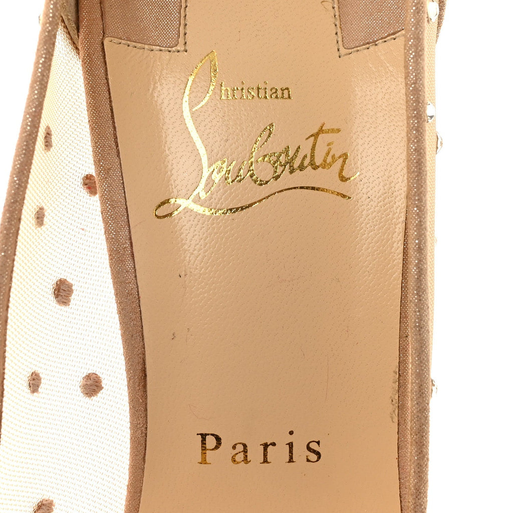 Suede Lame Crystal Strass Follies 100 Pumps 40 Light Silk