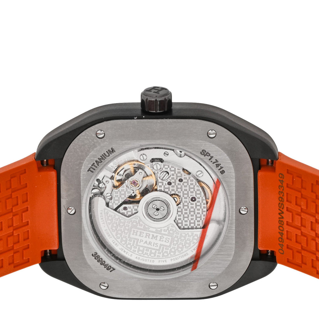 DLC Coated Titanium Rubber 39mm H08 Automatic Watch Orange