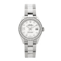 Stainless Steel 18K White Gold Diamond 28mm Oyster Perpetual Datejust Watch Silver 279384RBR