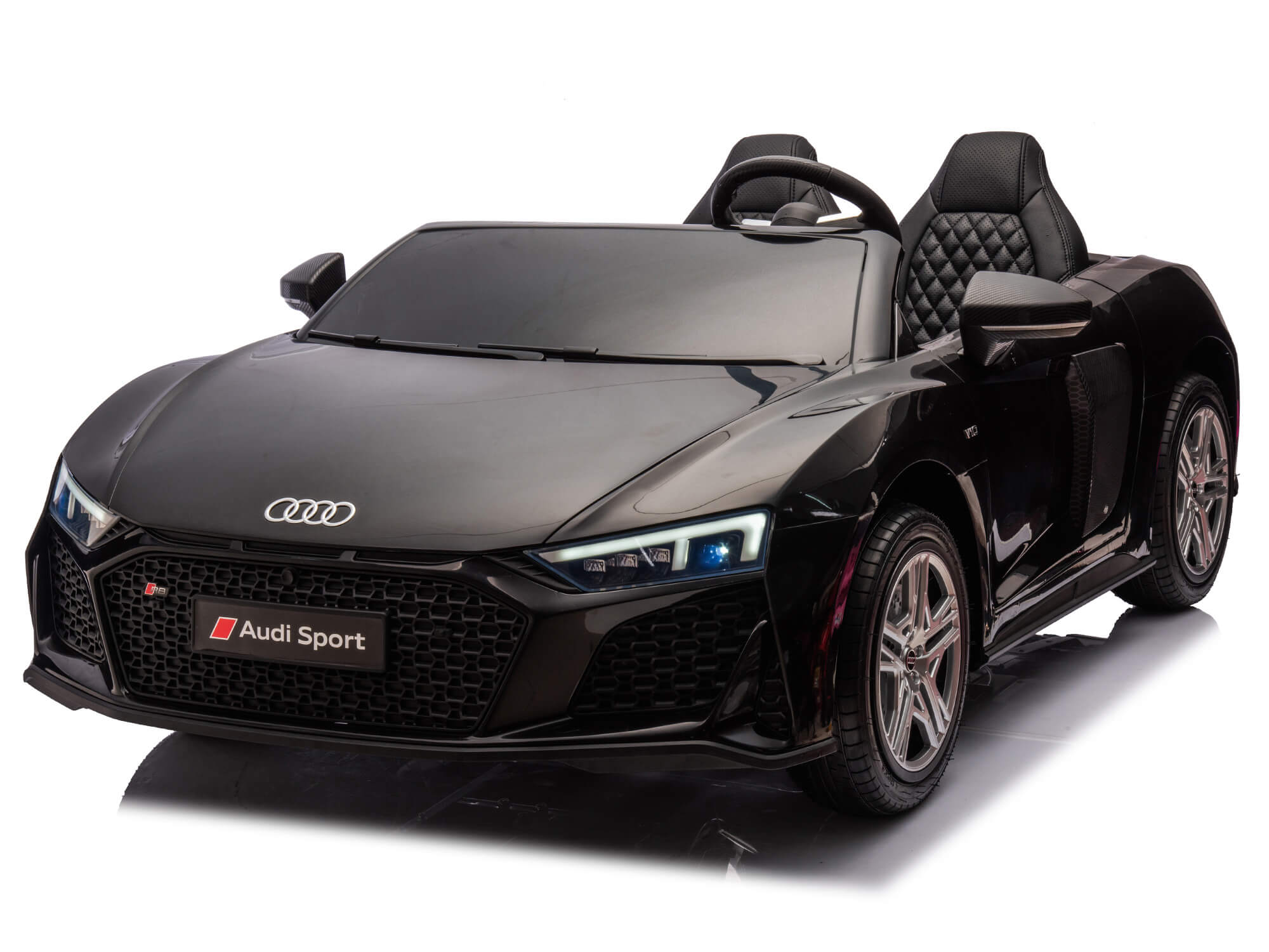 24V Audi R8 Spyder 2 Seater Ride on Car for Kids - Black