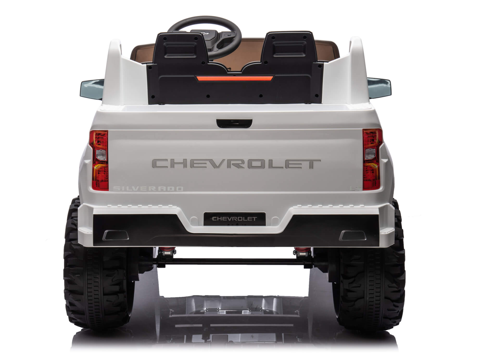 24V Chevrolet Silverado Ride on Truck for Kids with 2 Seats and Remote - White